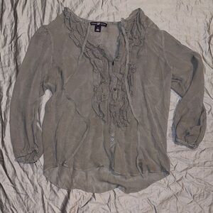 GAP Sheer Ruffled Blouse